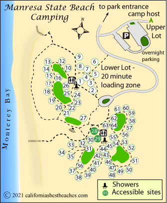 Manresa Beach campground, Santa Cruz County, CA