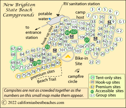 New Brighton Beach campground, Santa Cruz County, CA