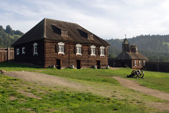 Interior of the stockade, Fort Ross State Historic park, CA