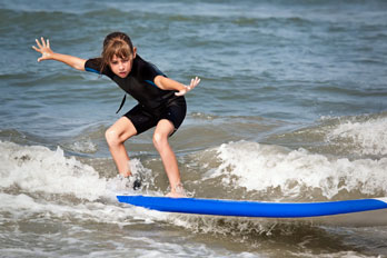 girl surfing